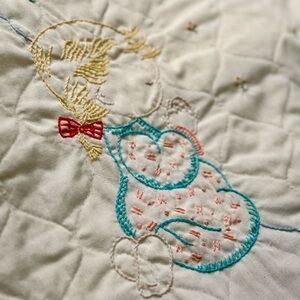 Now I Lay Me Down To Sleep Prayer Hand Embroidered Baby Quilt